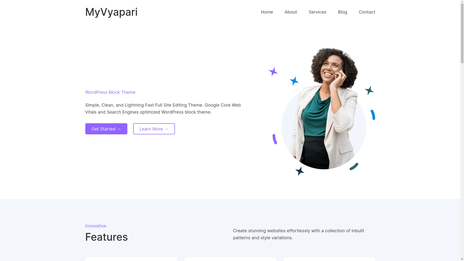 website screenshot of https://myvyapari.site/