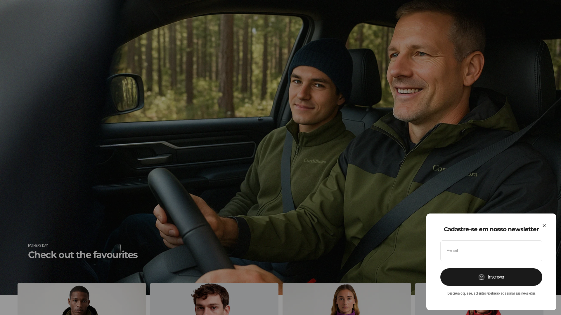 website screenshot of https://cordilheiraouterwear.com/