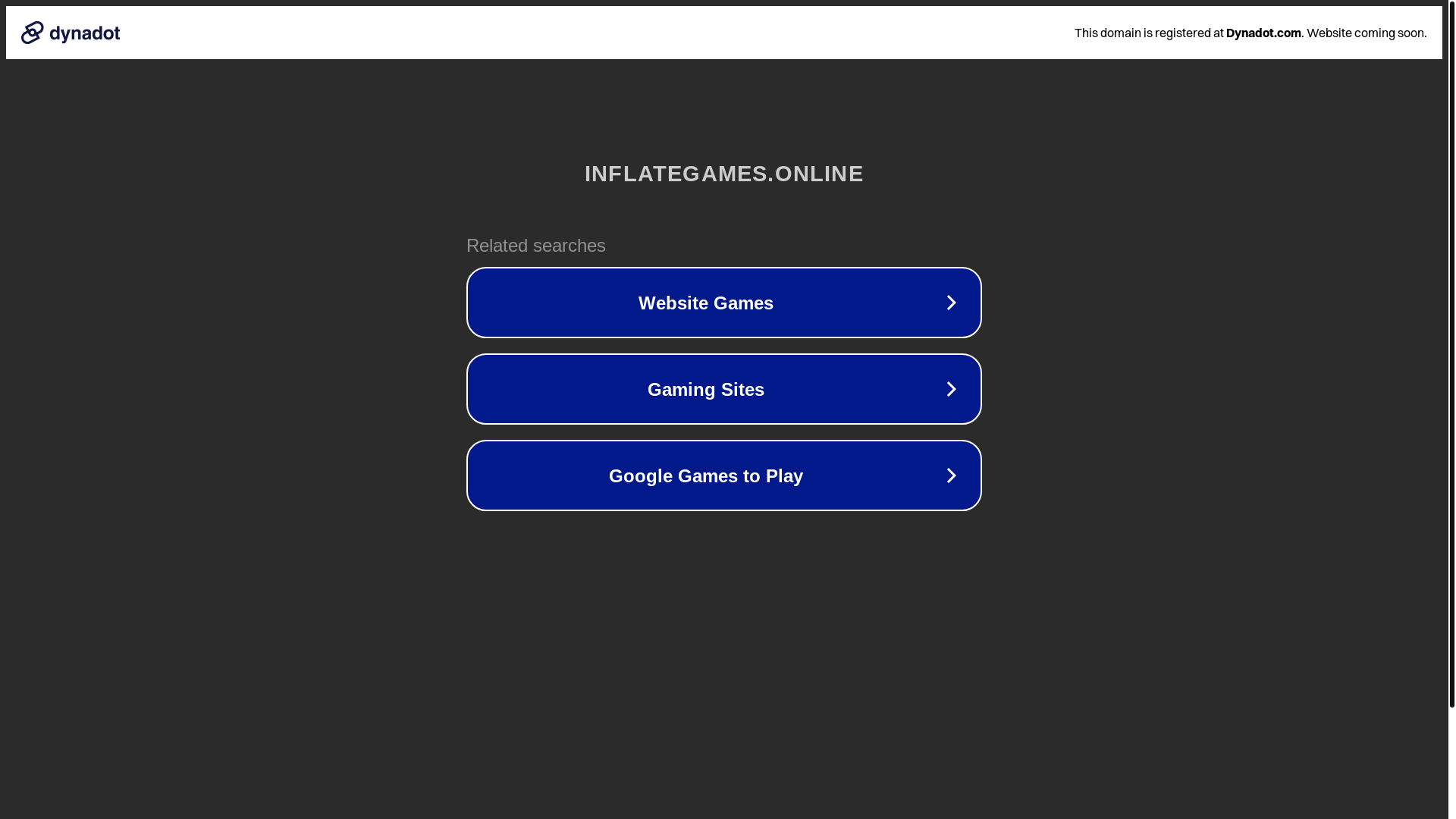 website screenshot of https://inflategames.online/