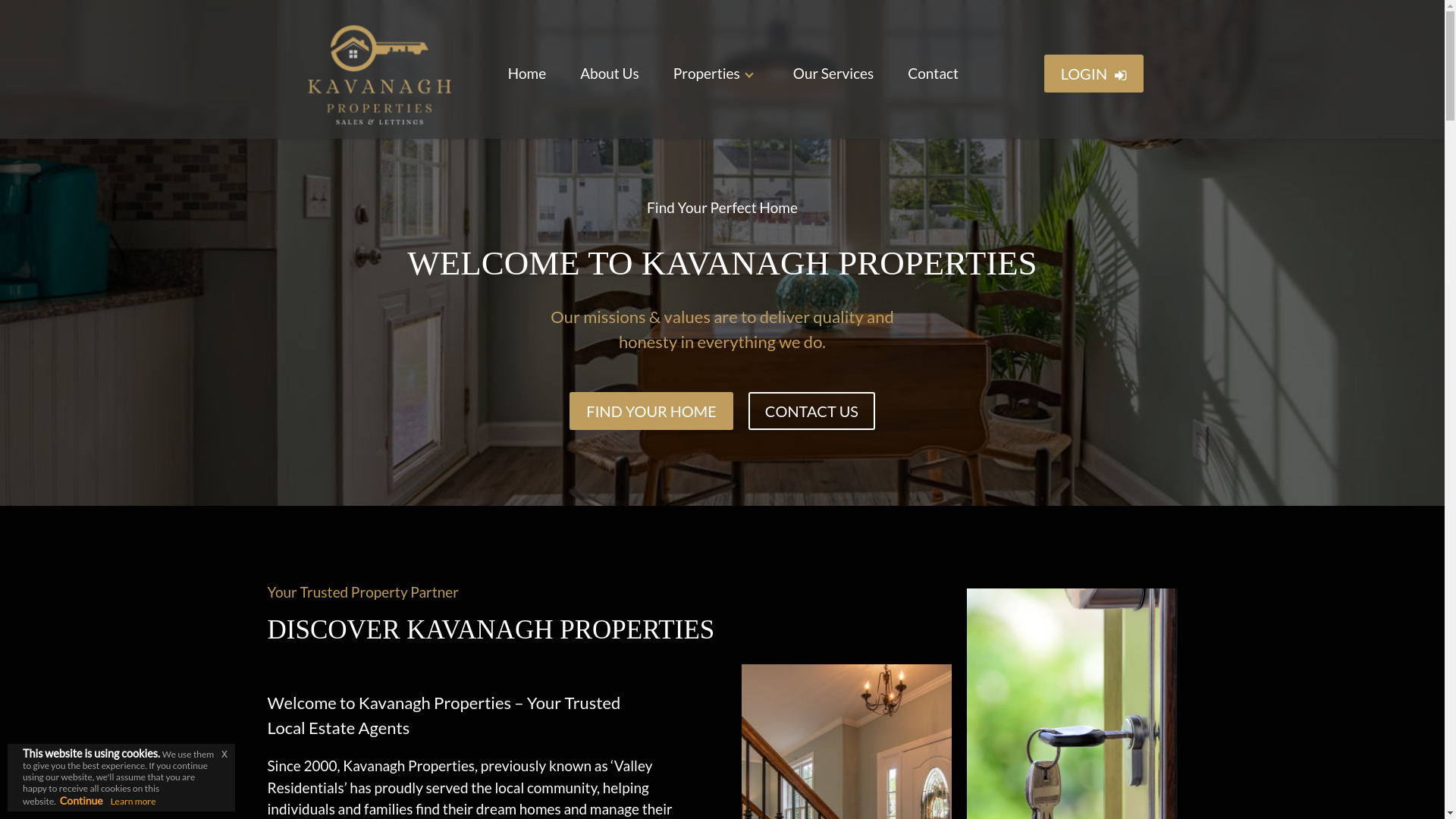 website screenshot of https://kavanaghproperties.com/