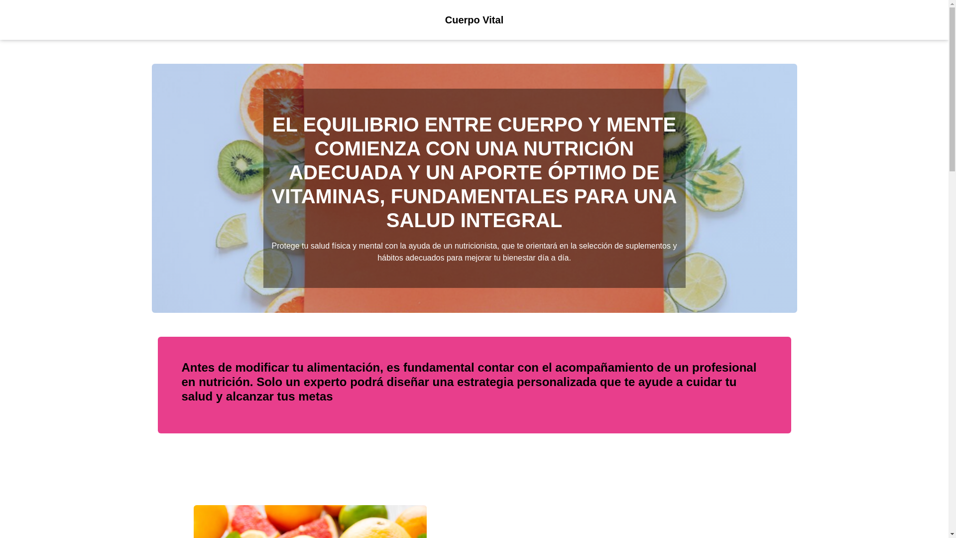 website screenshot of https://cuerpovitalt.com/