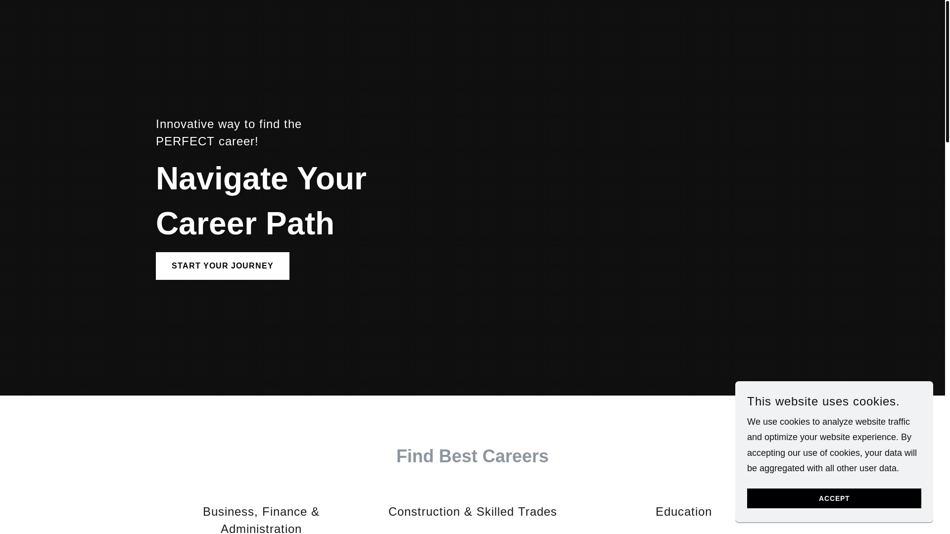website screenshot of https://findbestcareers.com/