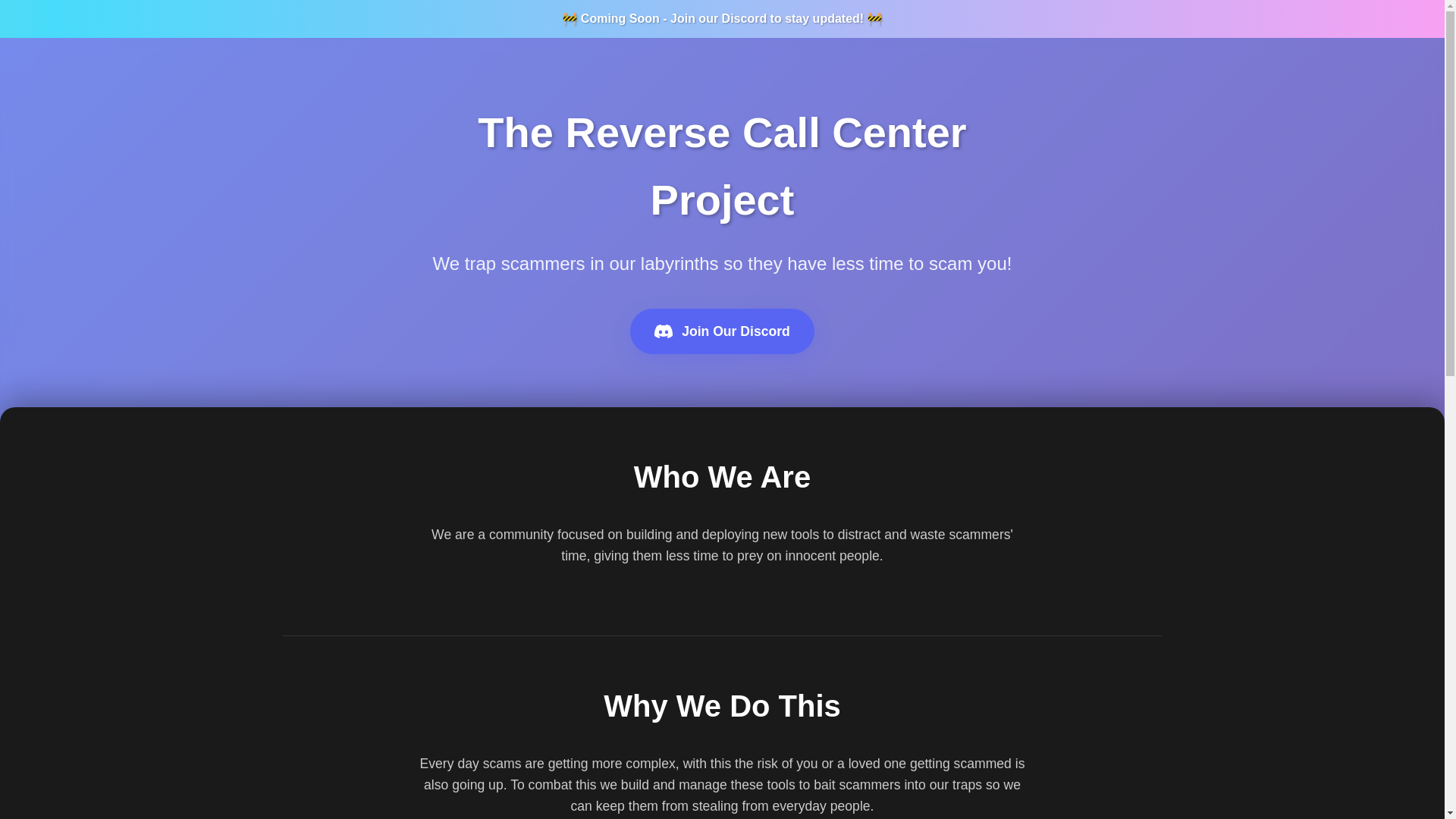 website screenshot of https://reversecallcenter.pages.dev/