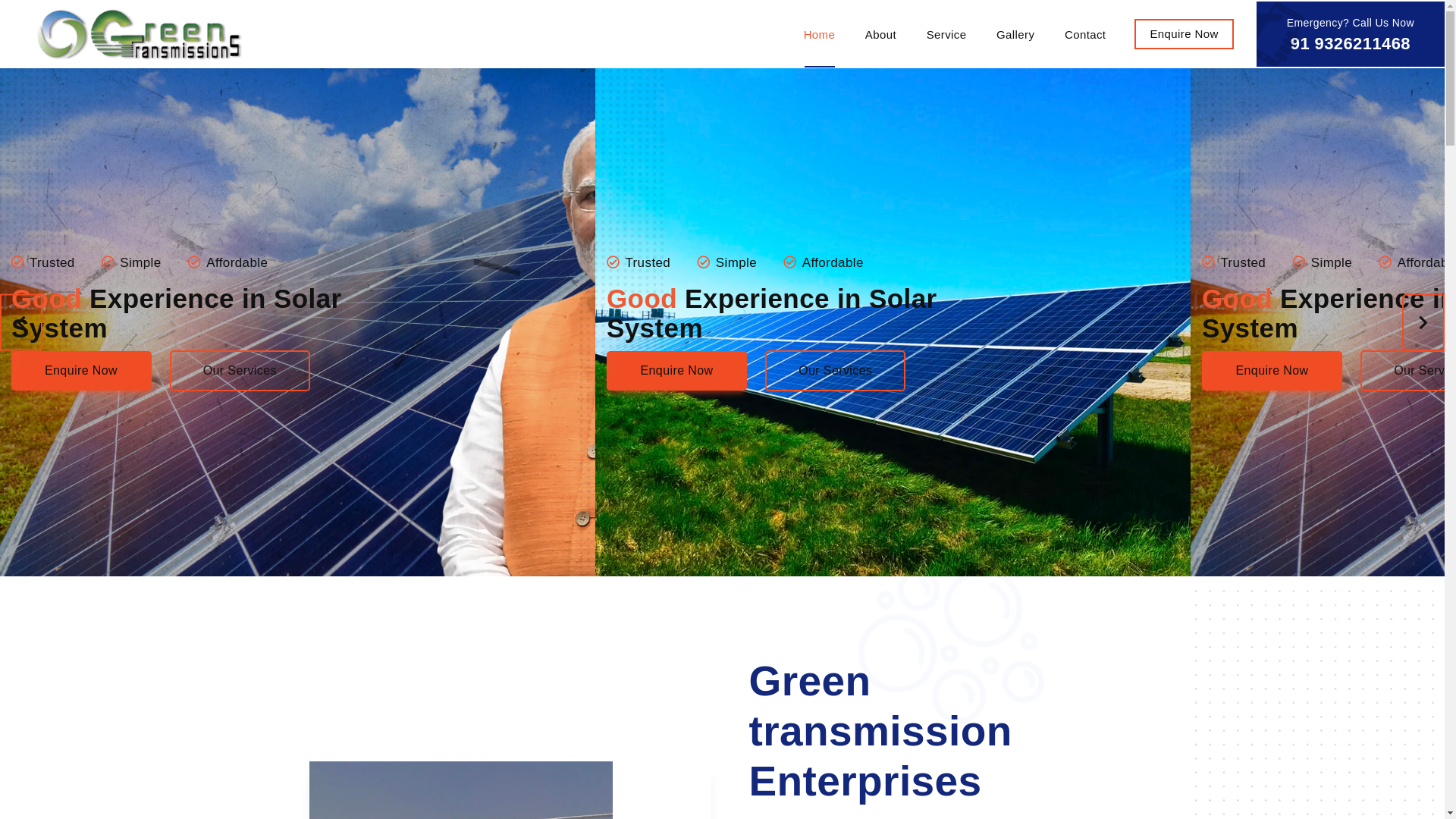 website screenshot of https://greentransmissionenterprises.com/