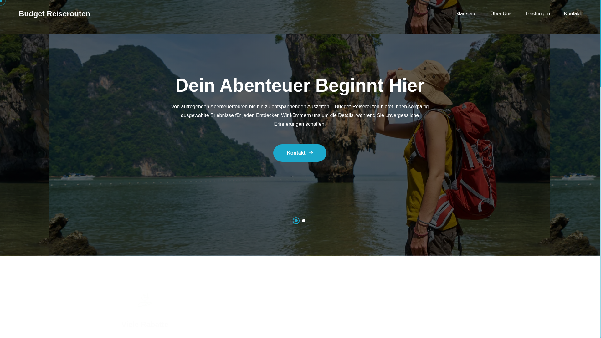 website screenshot of https://budgettravelroutes.de/