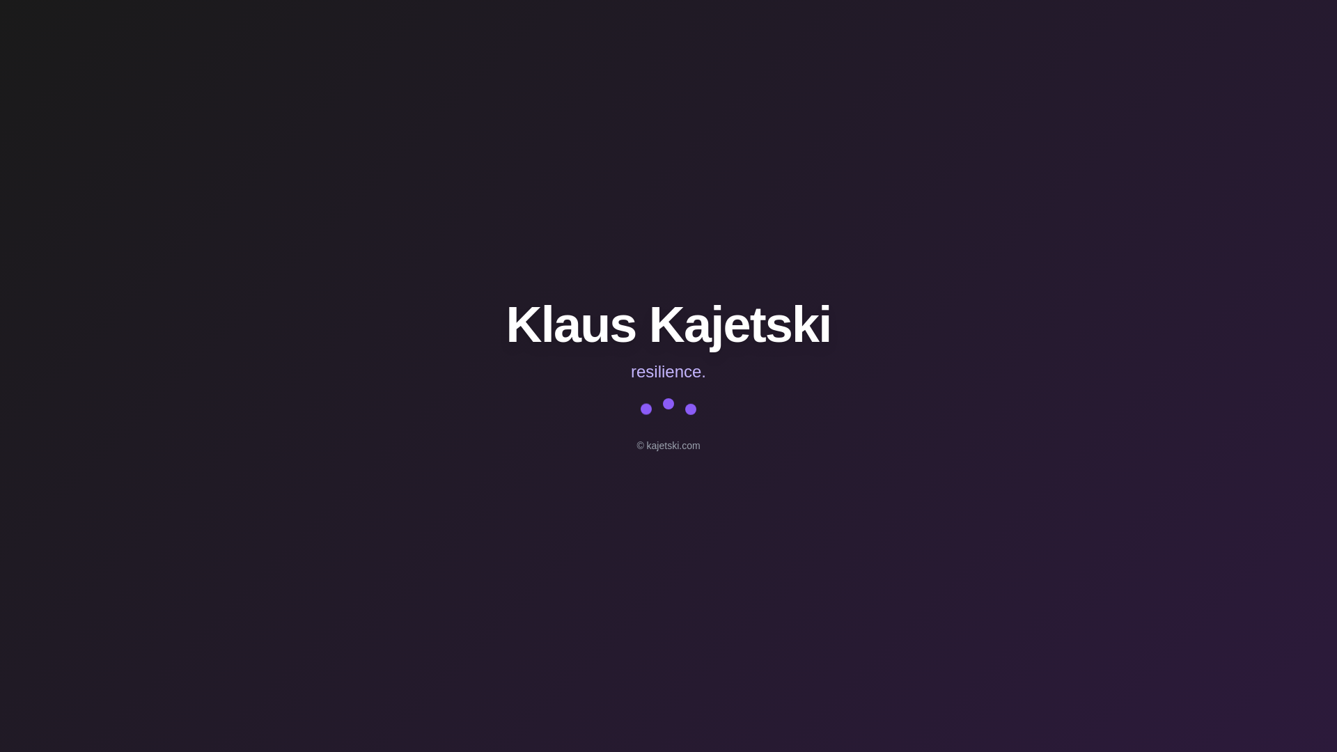 website screenshot of https://kajetski.com/