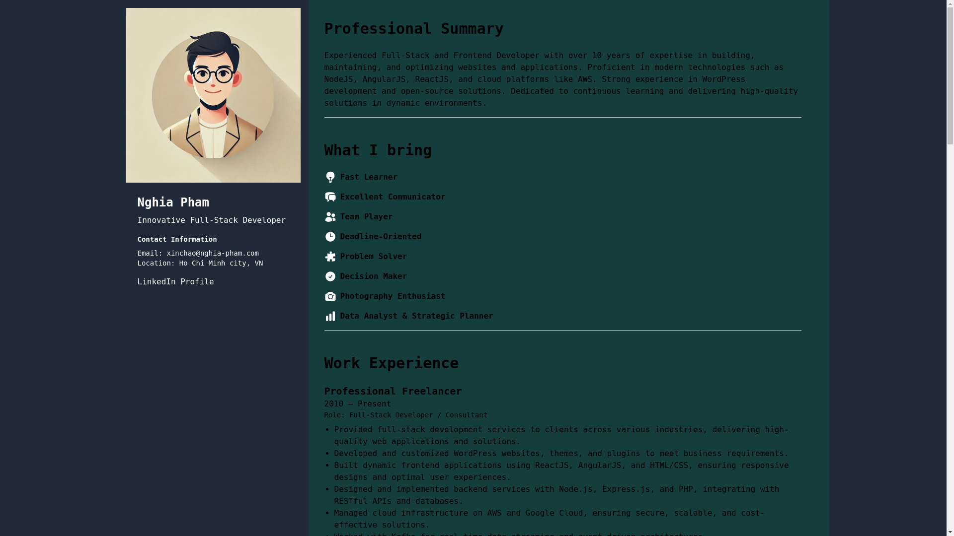 website screenshot of https://nghia-pham-com.pages.dev/