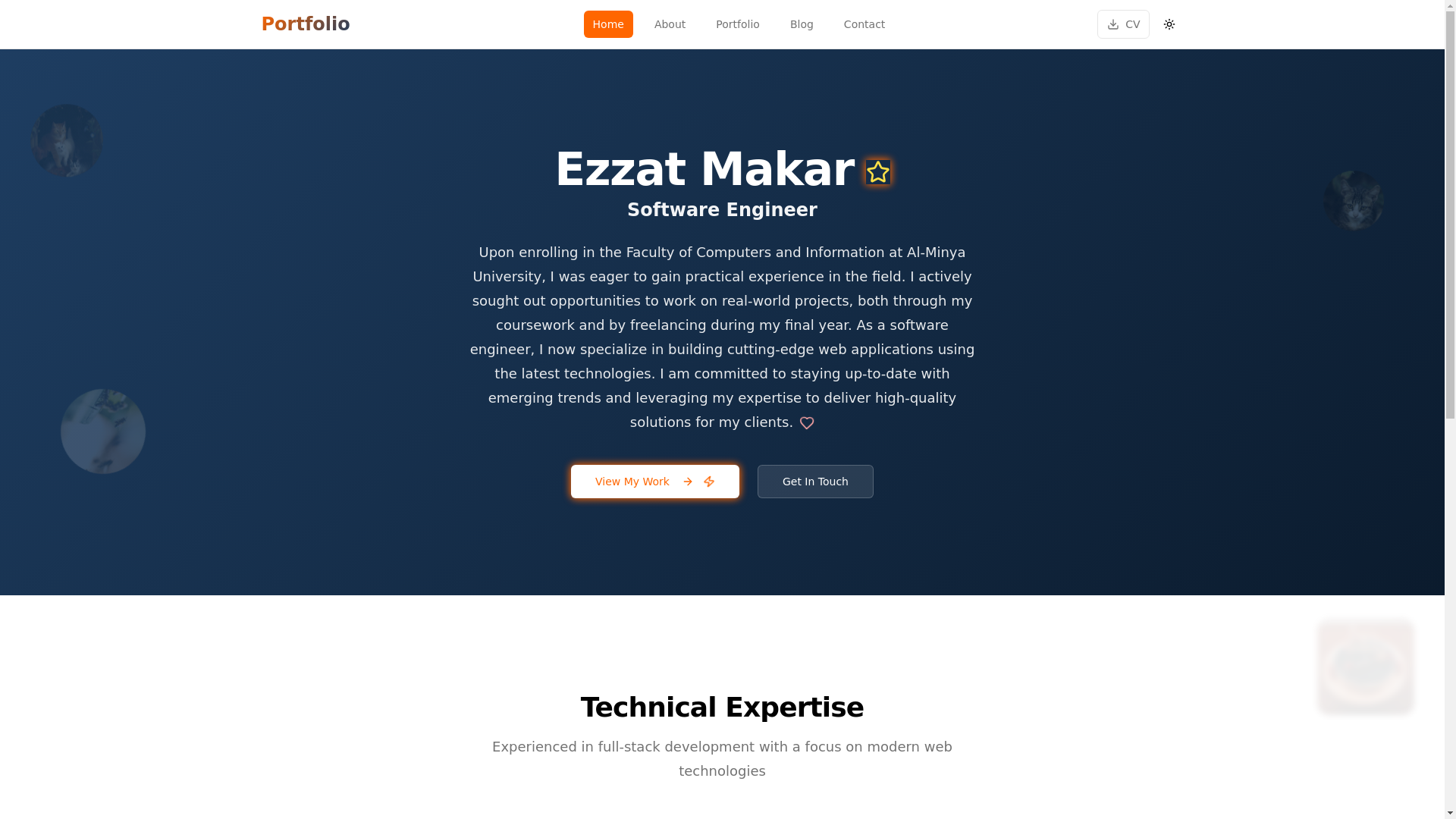 website screenshot of https://ezzatmakar.pages.dev/