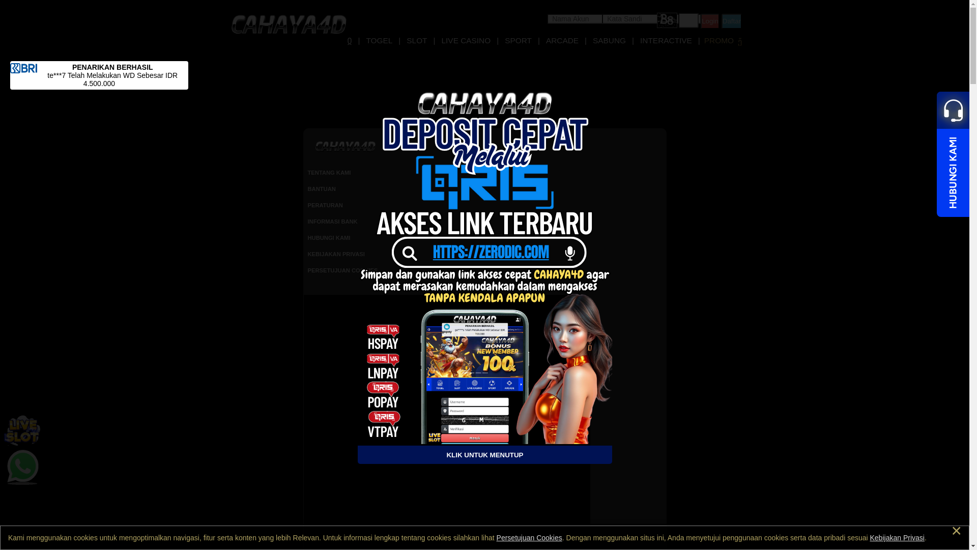 website screenshot of https://cahaya4dmax.com/