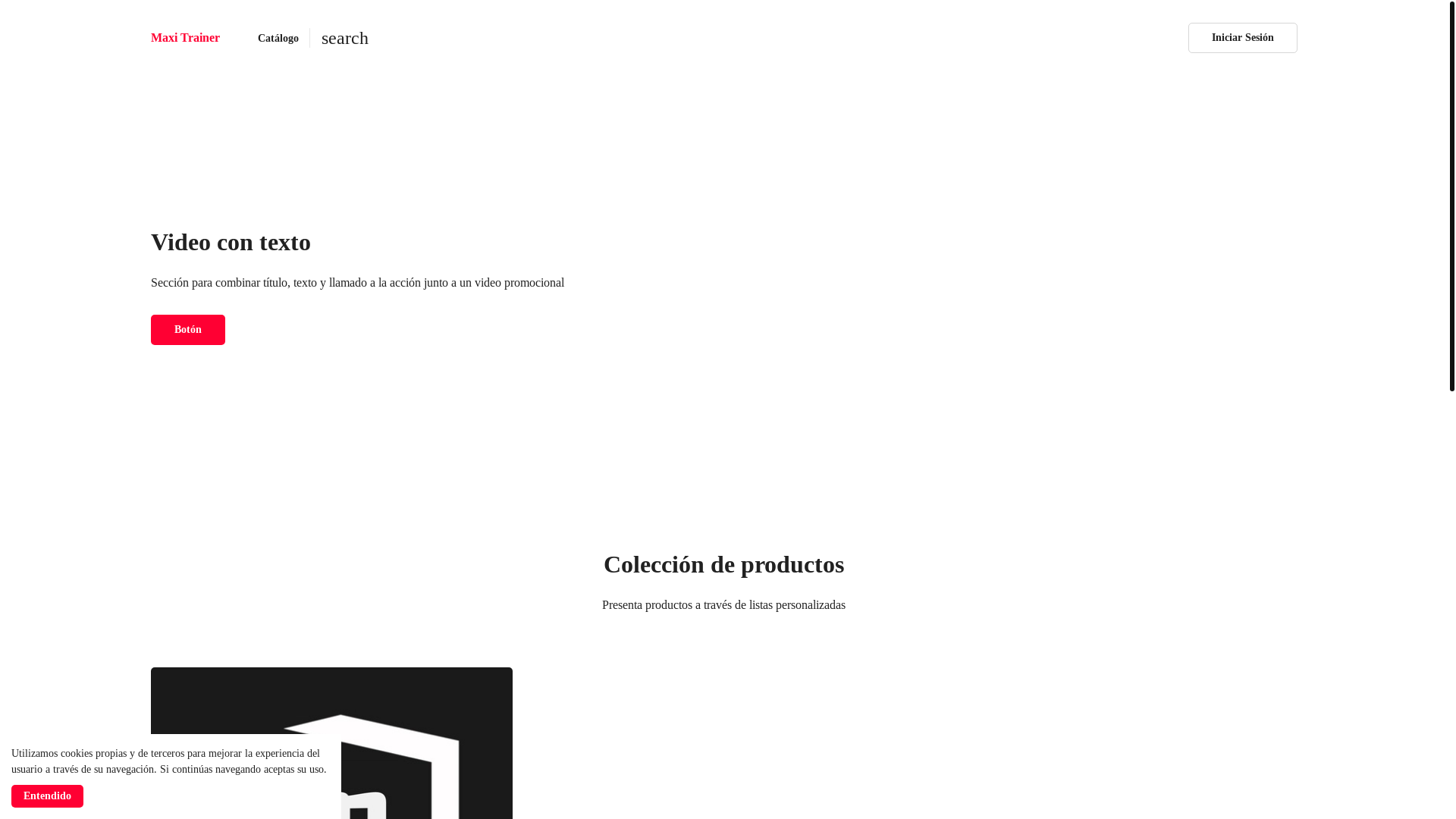 website screenshot of https://maxitrainer.com.ar/