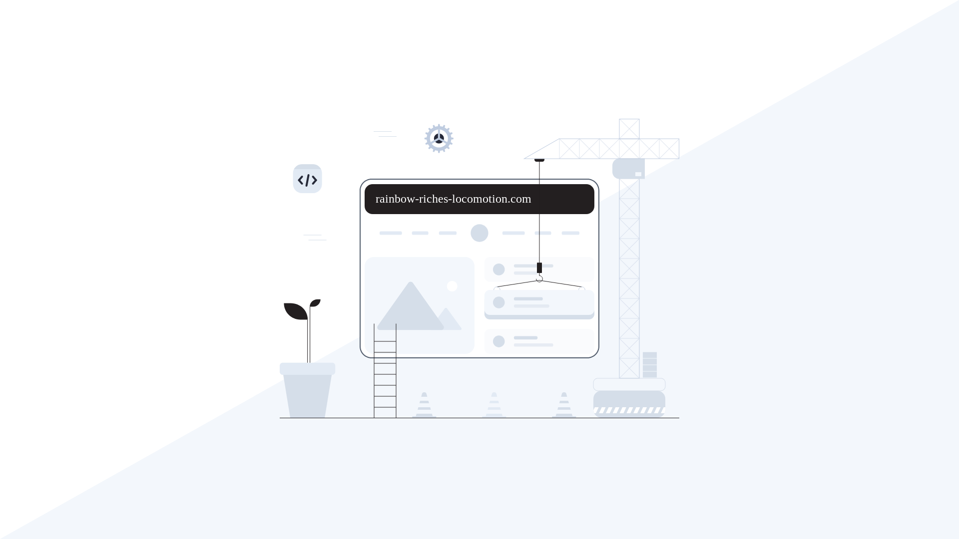 website screenshot of https://rainbow-riches-locomotion.com/
