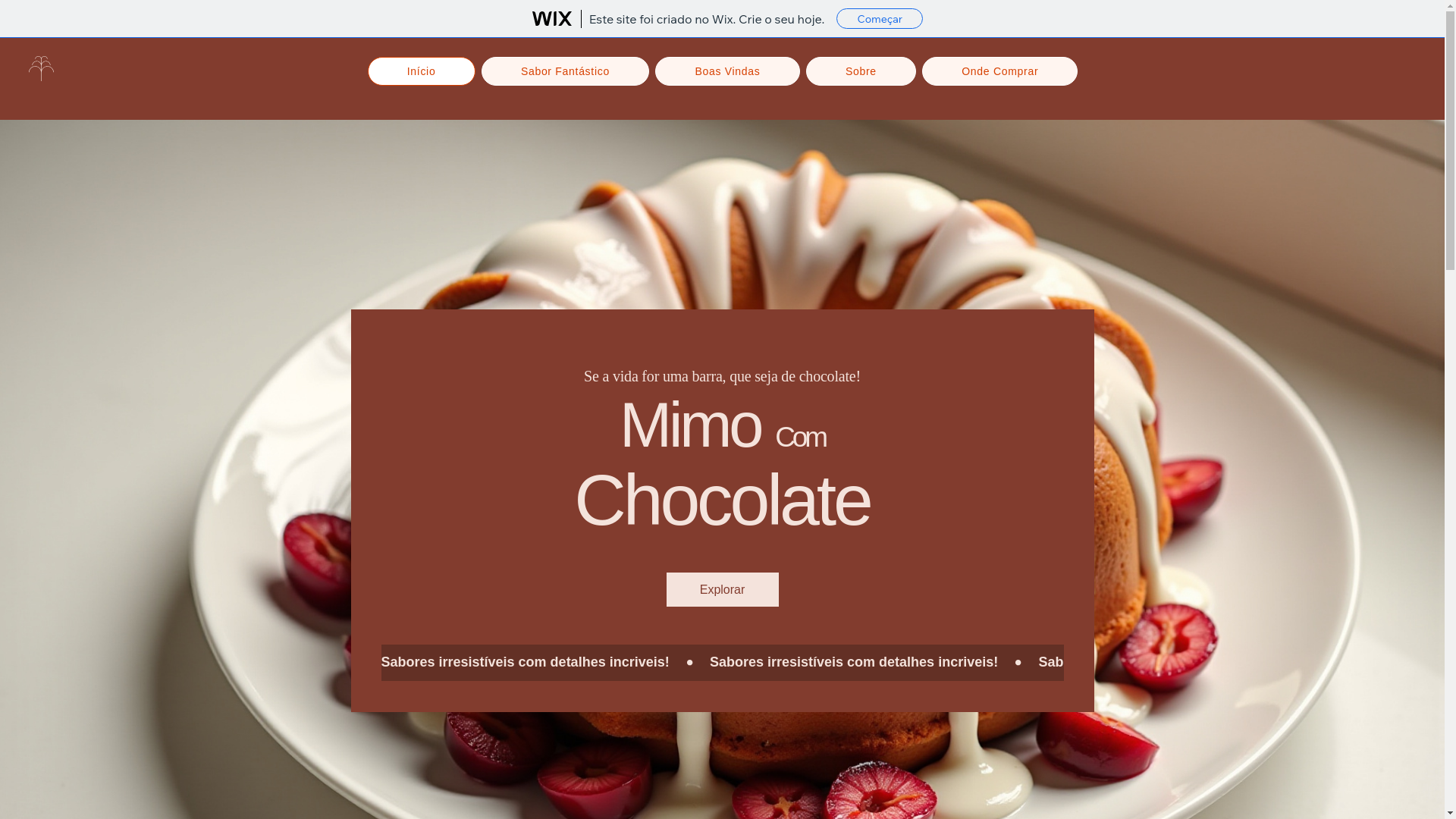 website screenshot of https://mimocomchocolate.com.br/