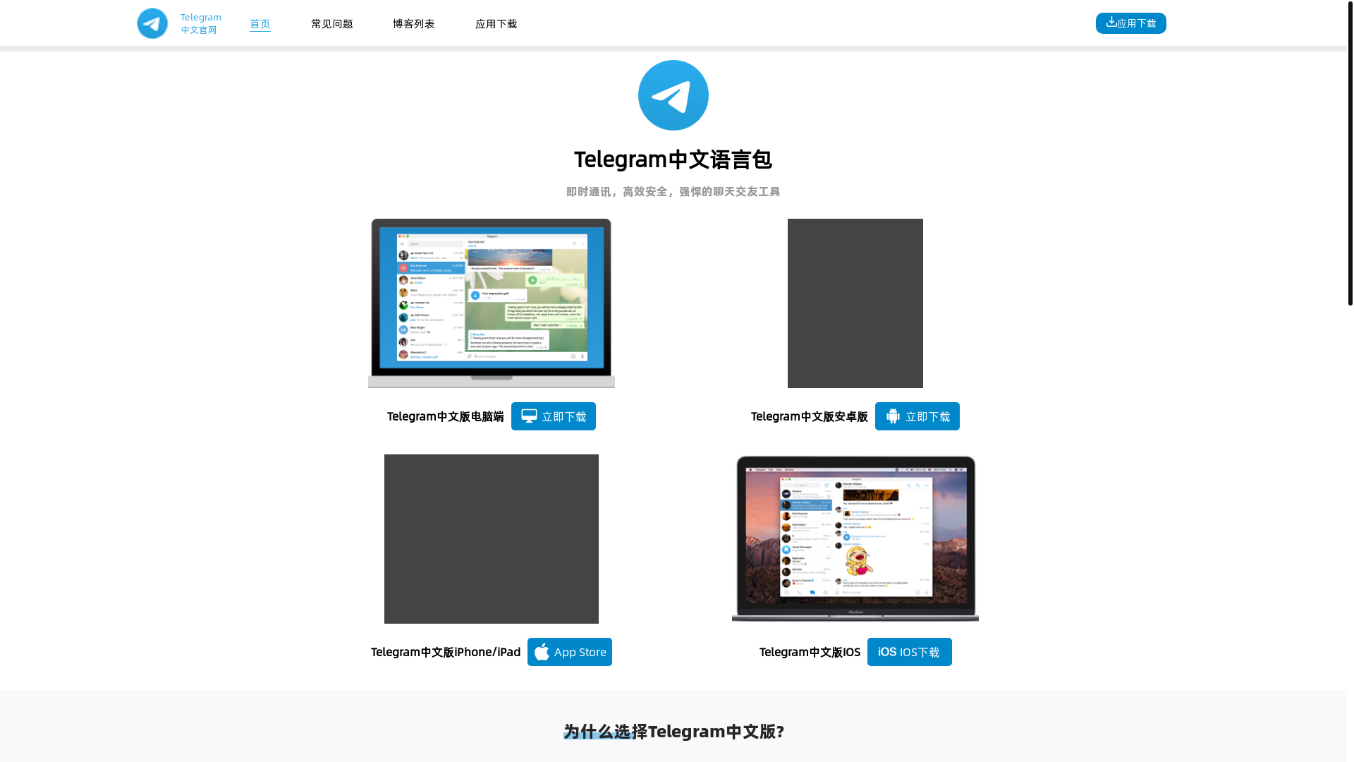 website screenshot of http://telegrampp.com.cn/