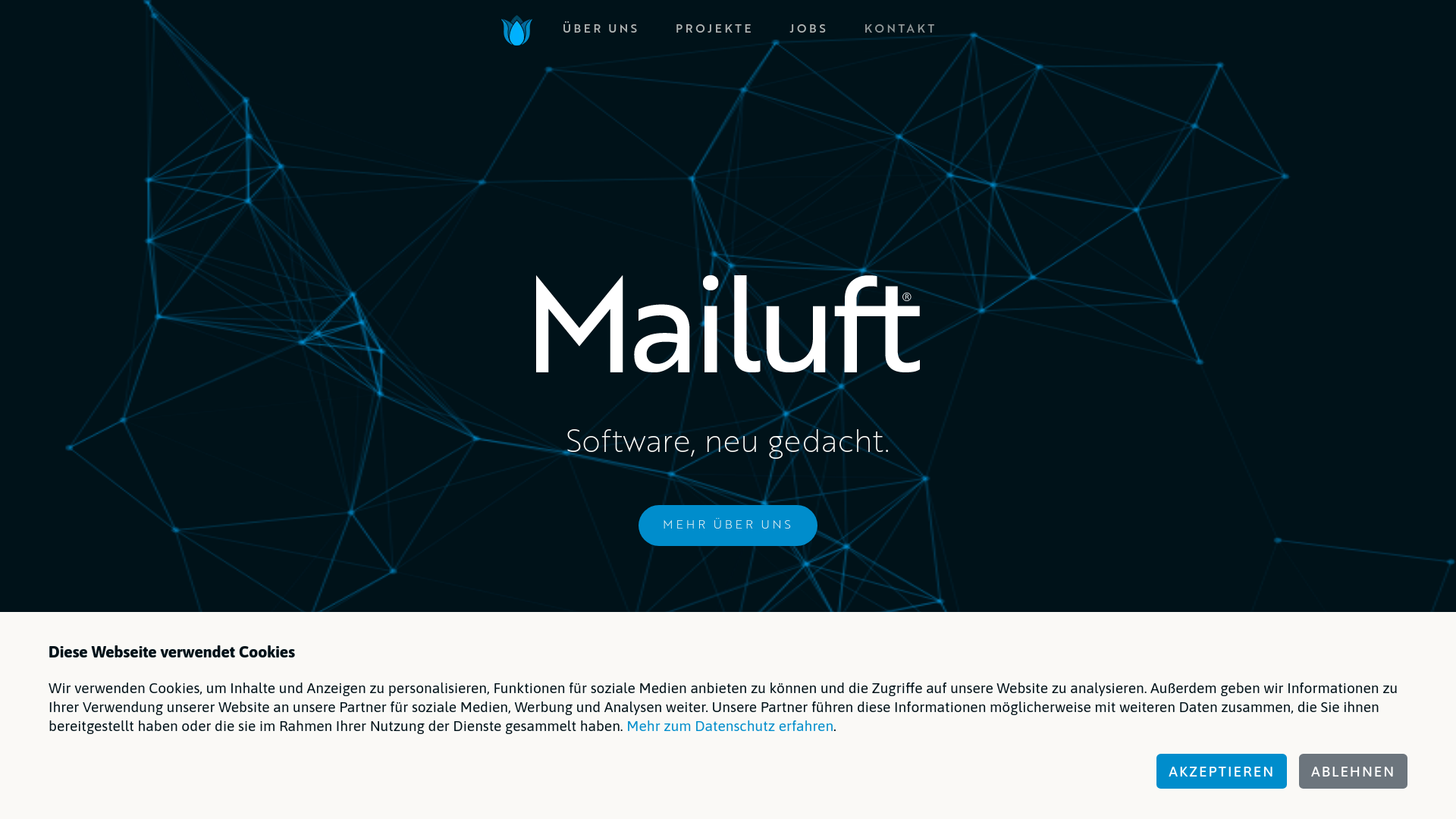 website screenshot of https://mailuft.dev/