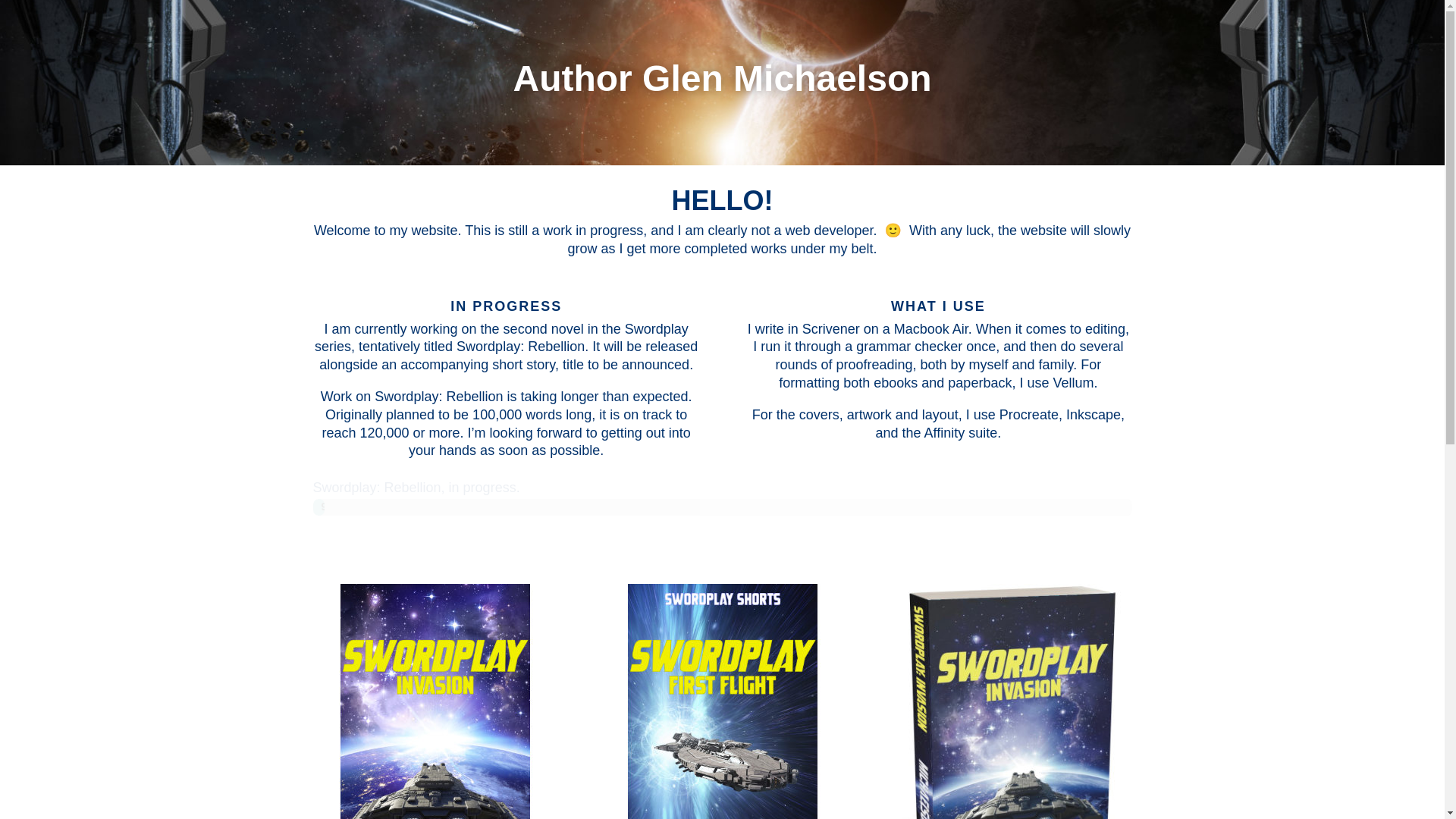 website screenshot of https://glenmichaelson.com/