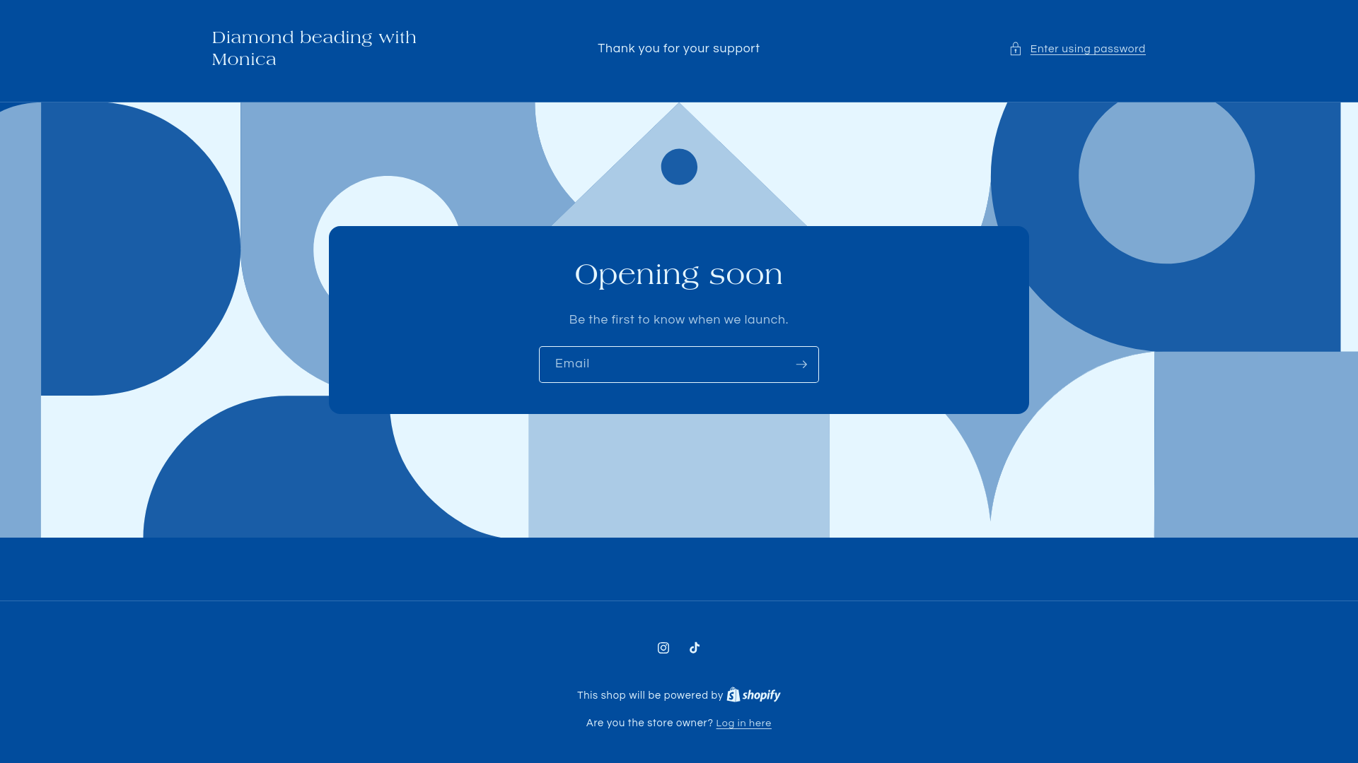 website screenshot of https://diamondbeadingwithmonica.com/