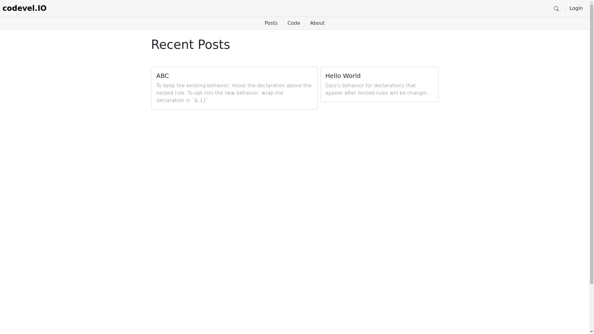 website screenshot of https://codevel.io/