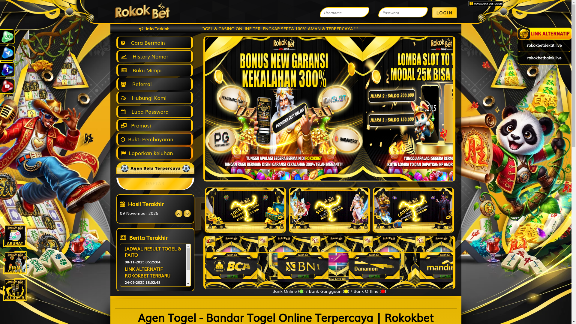 website screenshot of https://rokokbetbulat.live/