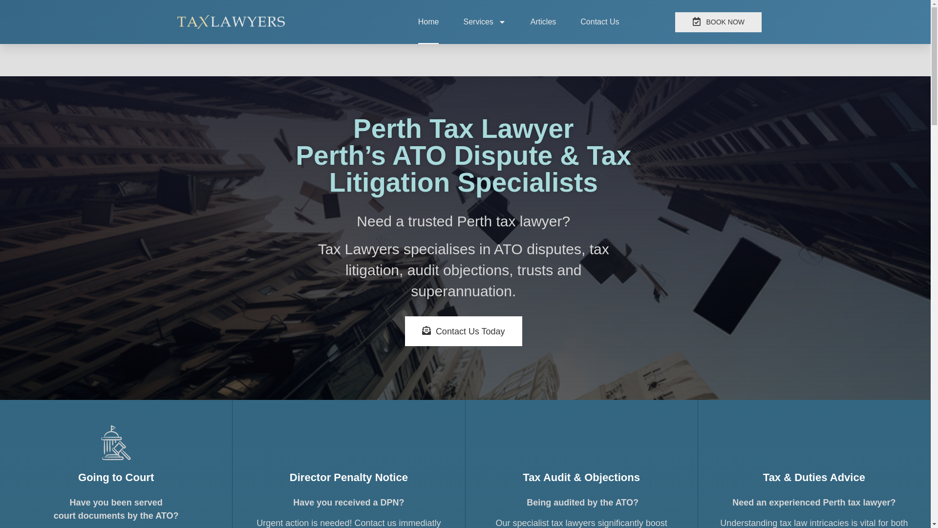 website screenshot of https://perthtaxlawyer.com.au/