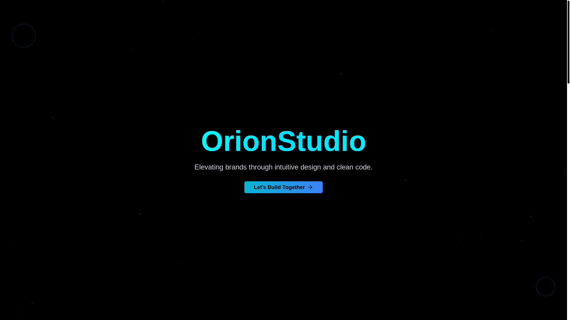 website screenshot of https://orion-studio.org/
