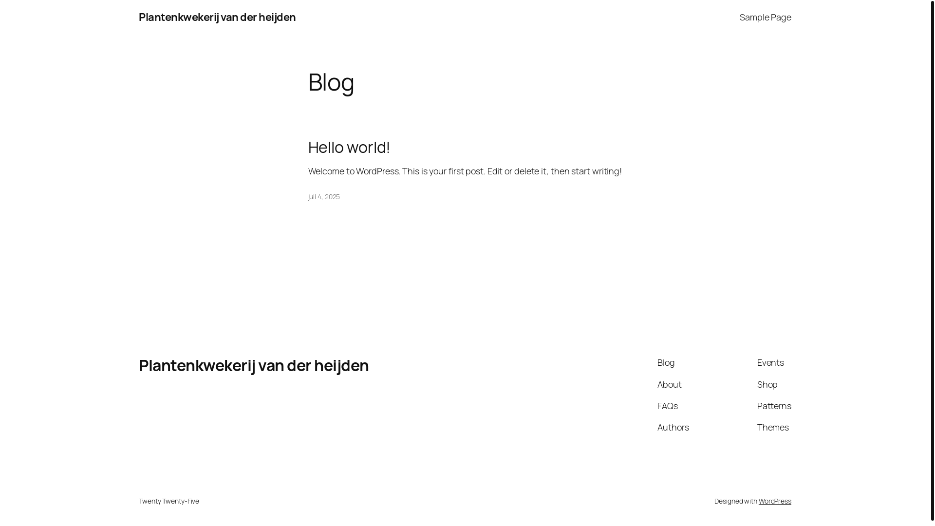 website screenshot of https://plantenkwekerijvanderheijden.nl/