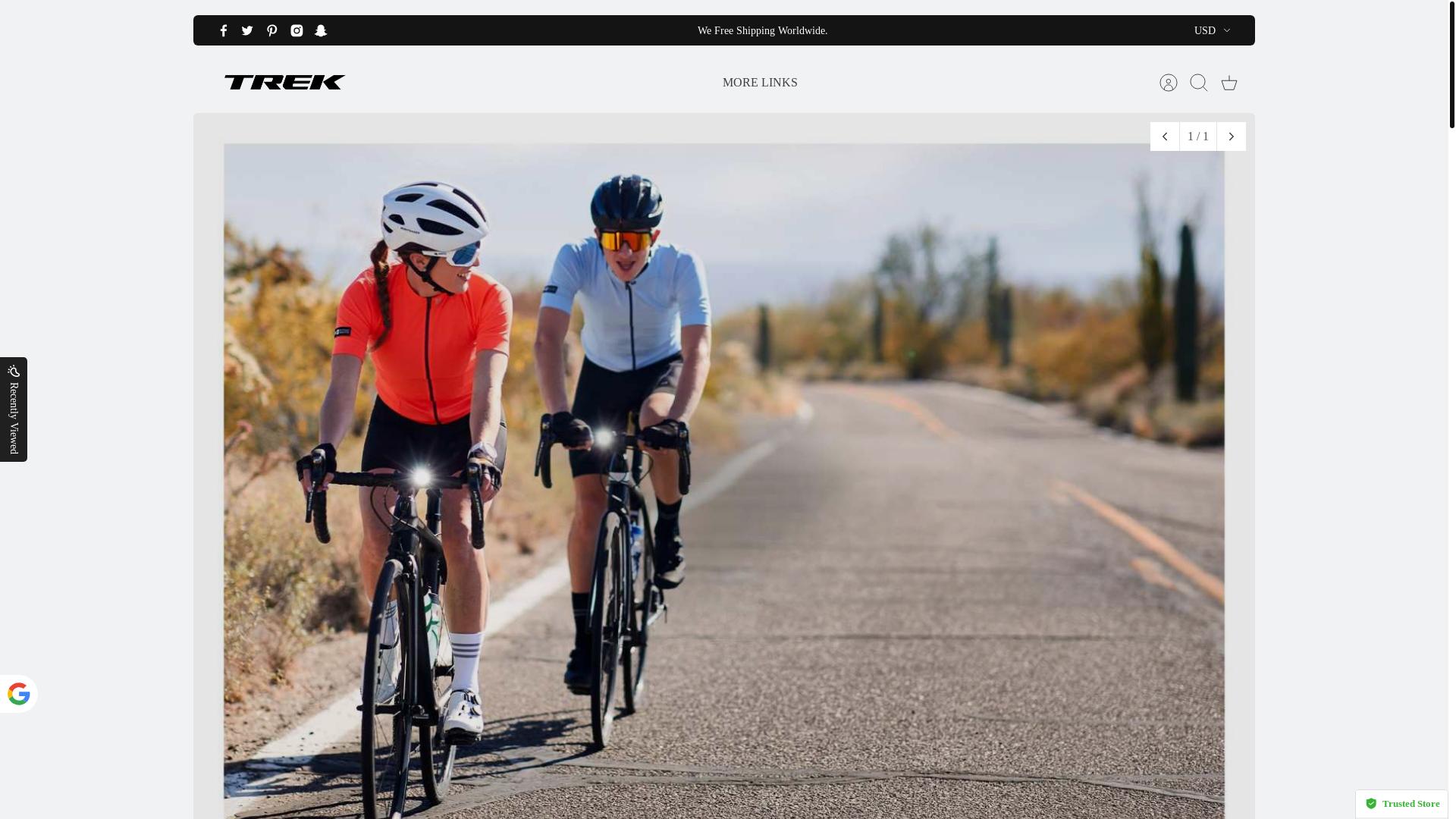 website screenshot of https://trekusbike.com/