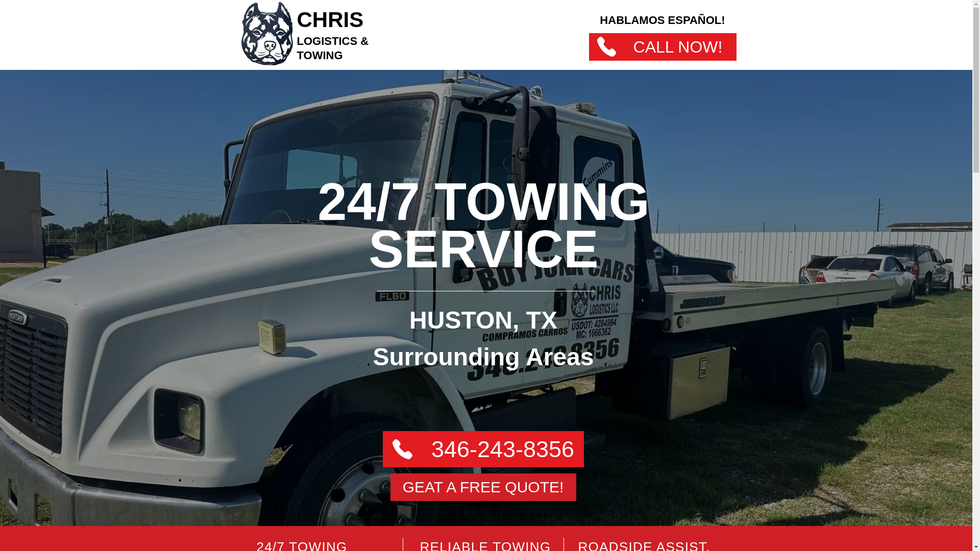 website screenshot of https://chrislogisticstowing.com/