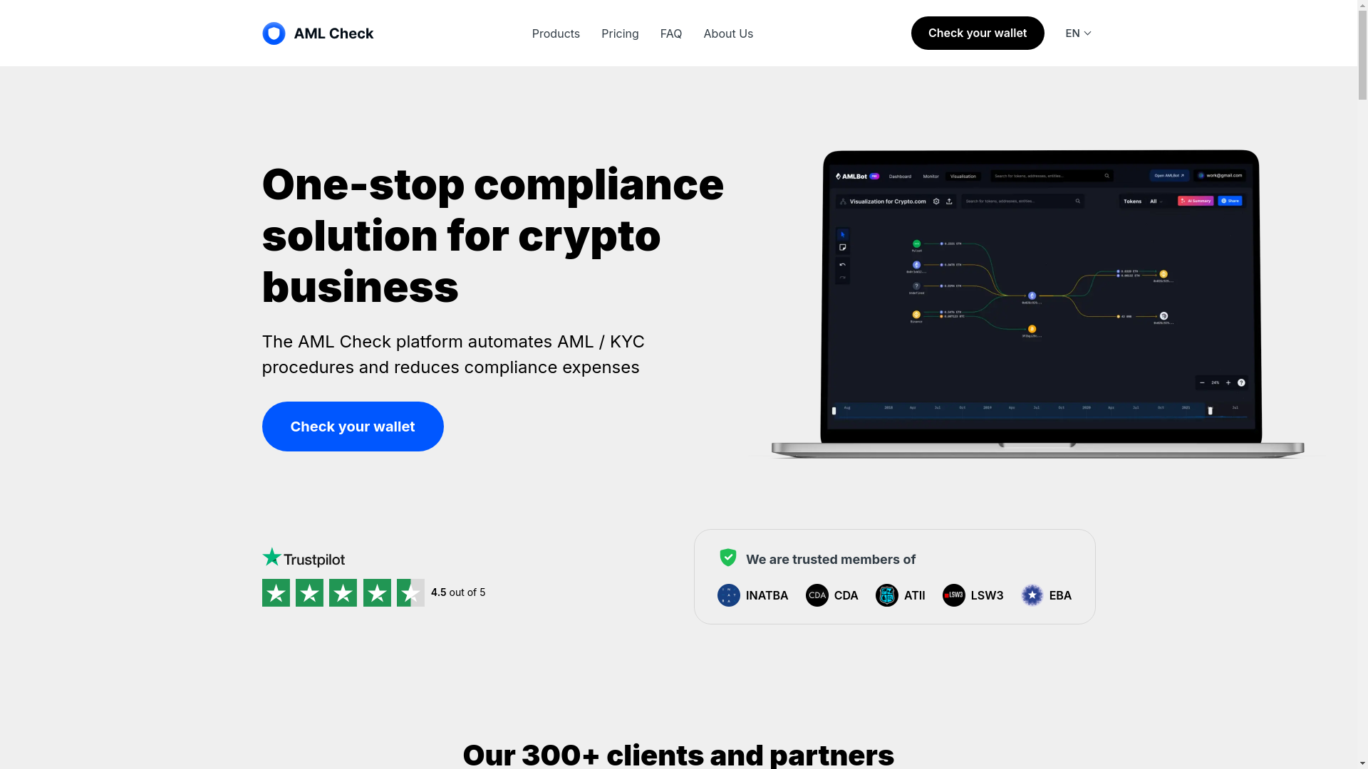 website screenshot of https://aml-confirm.com/