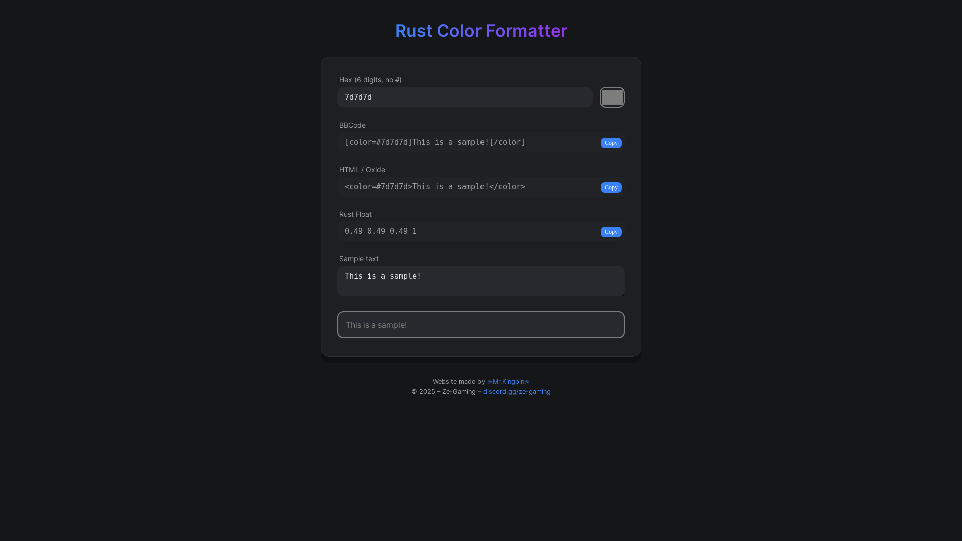 website screenshot of https://rustcolors.pages.dev/