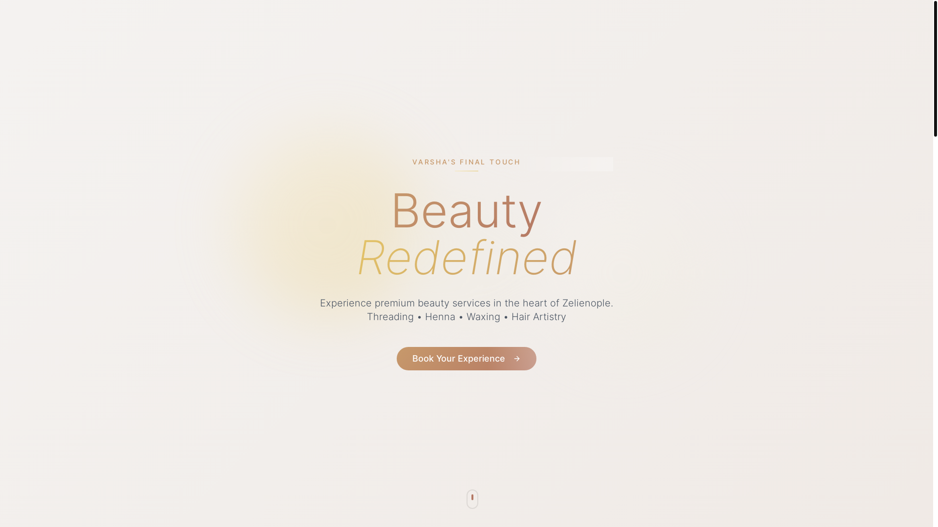 website screenshot of https://varshafinaltouch.com/