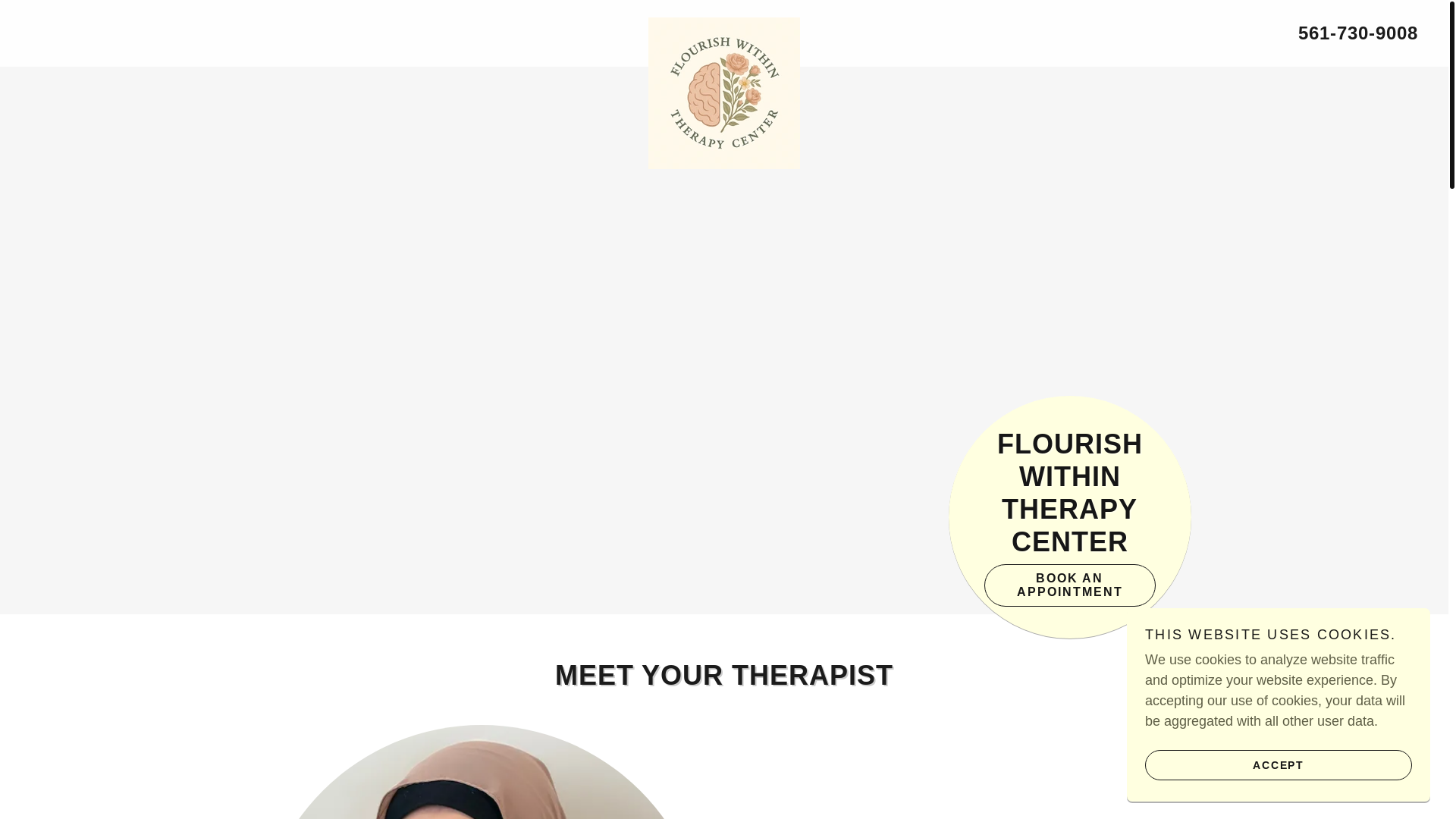 website screenshot of https://flourishwithintherapycenter.com/