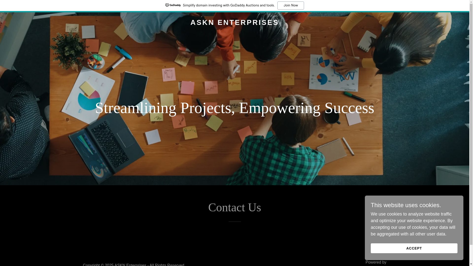 website screenshot of https://asknenterprises.xyz/