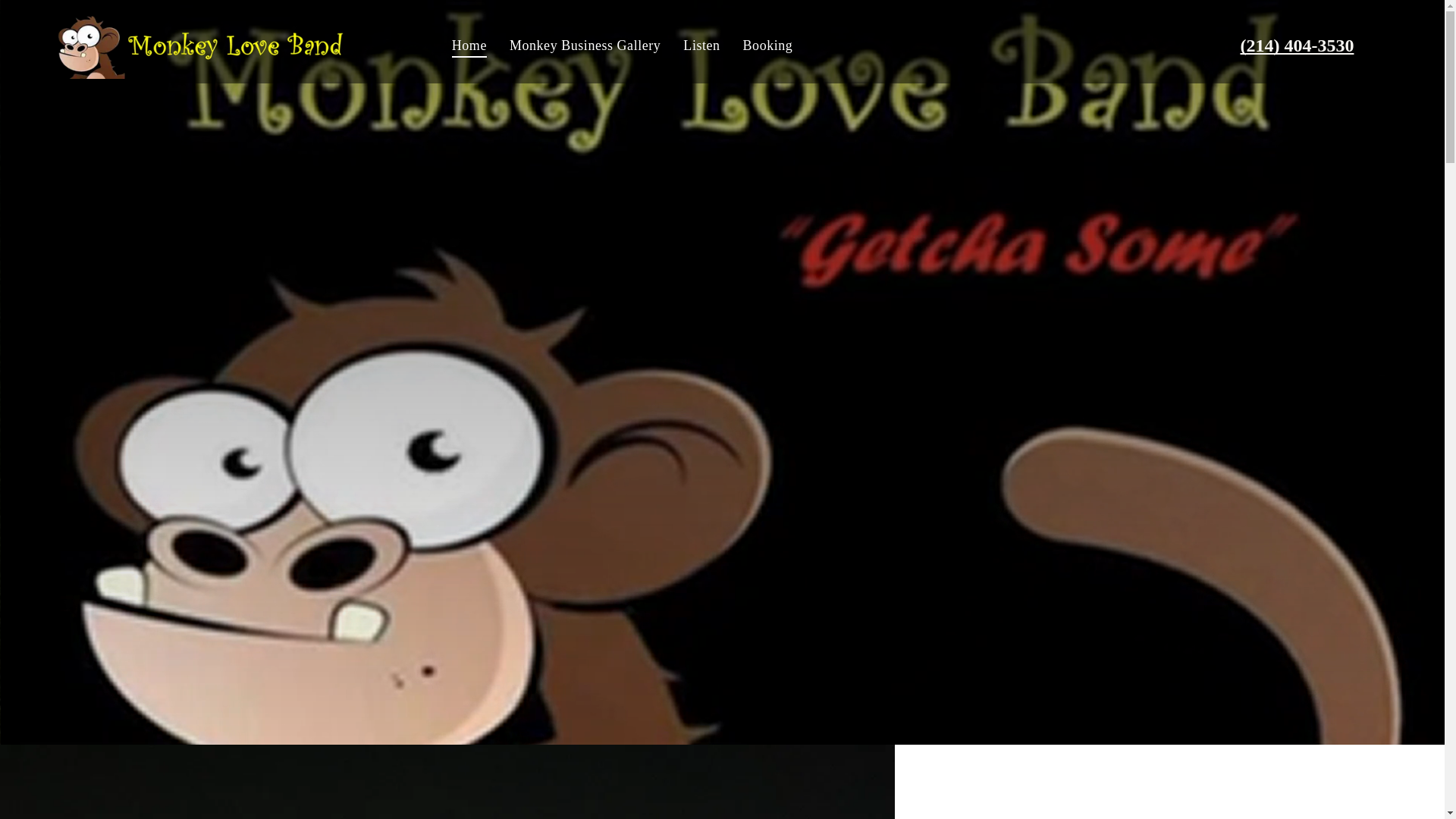 website screenshot of https://monkeylovebanddfw.com/