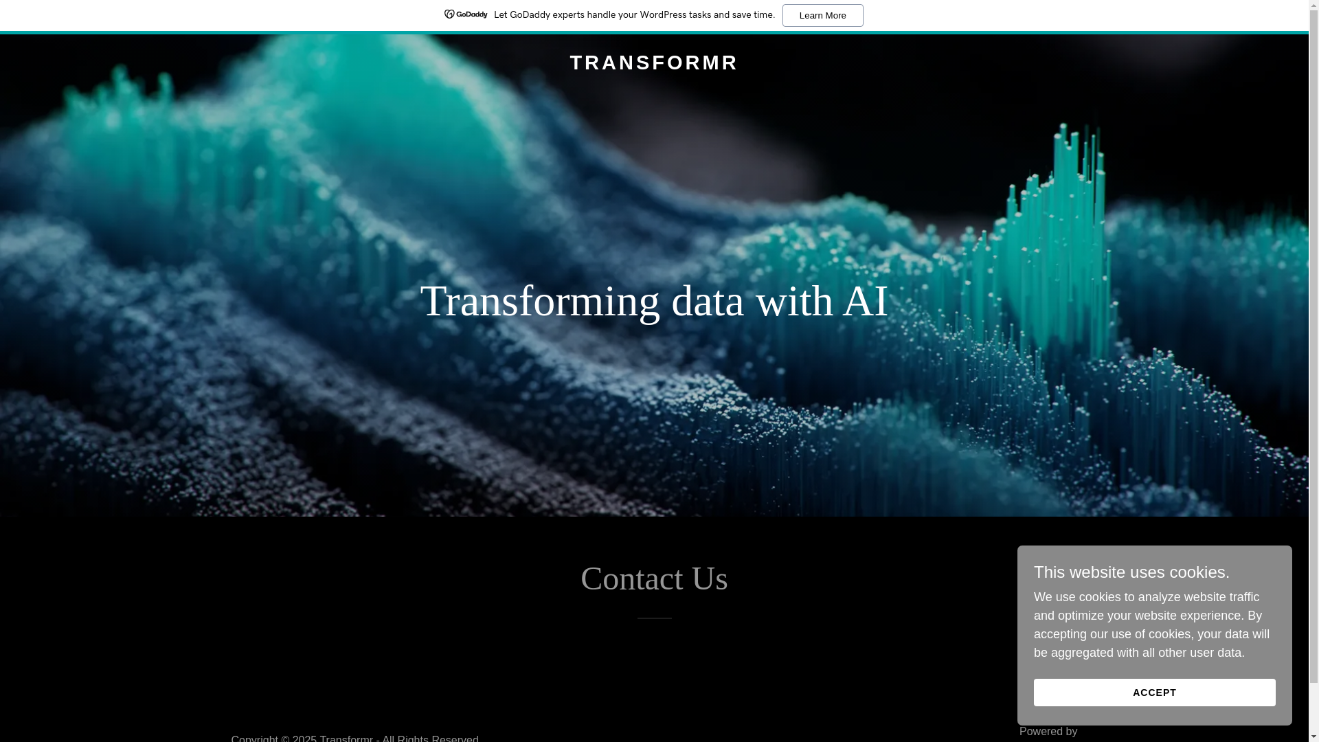 website screenshot of https://transformr.ai/