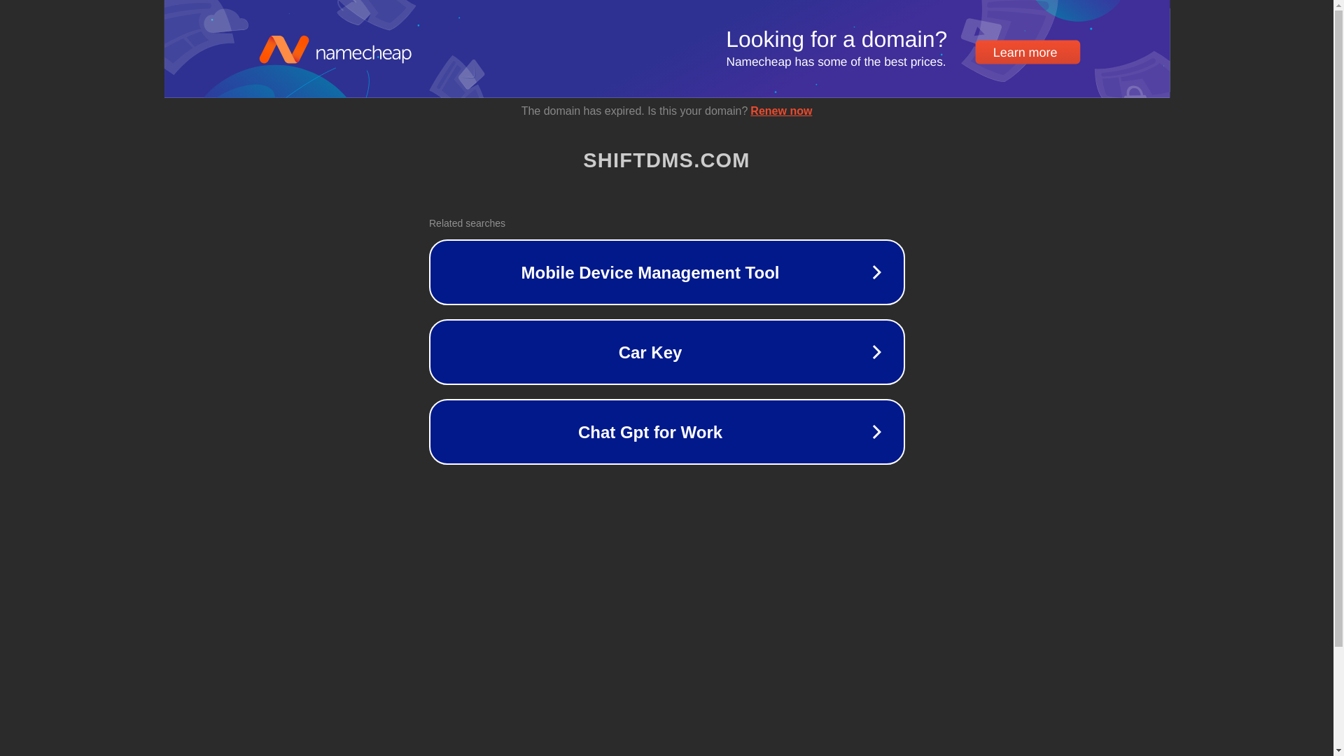 website screenshot of https://secure.shiftdms.com