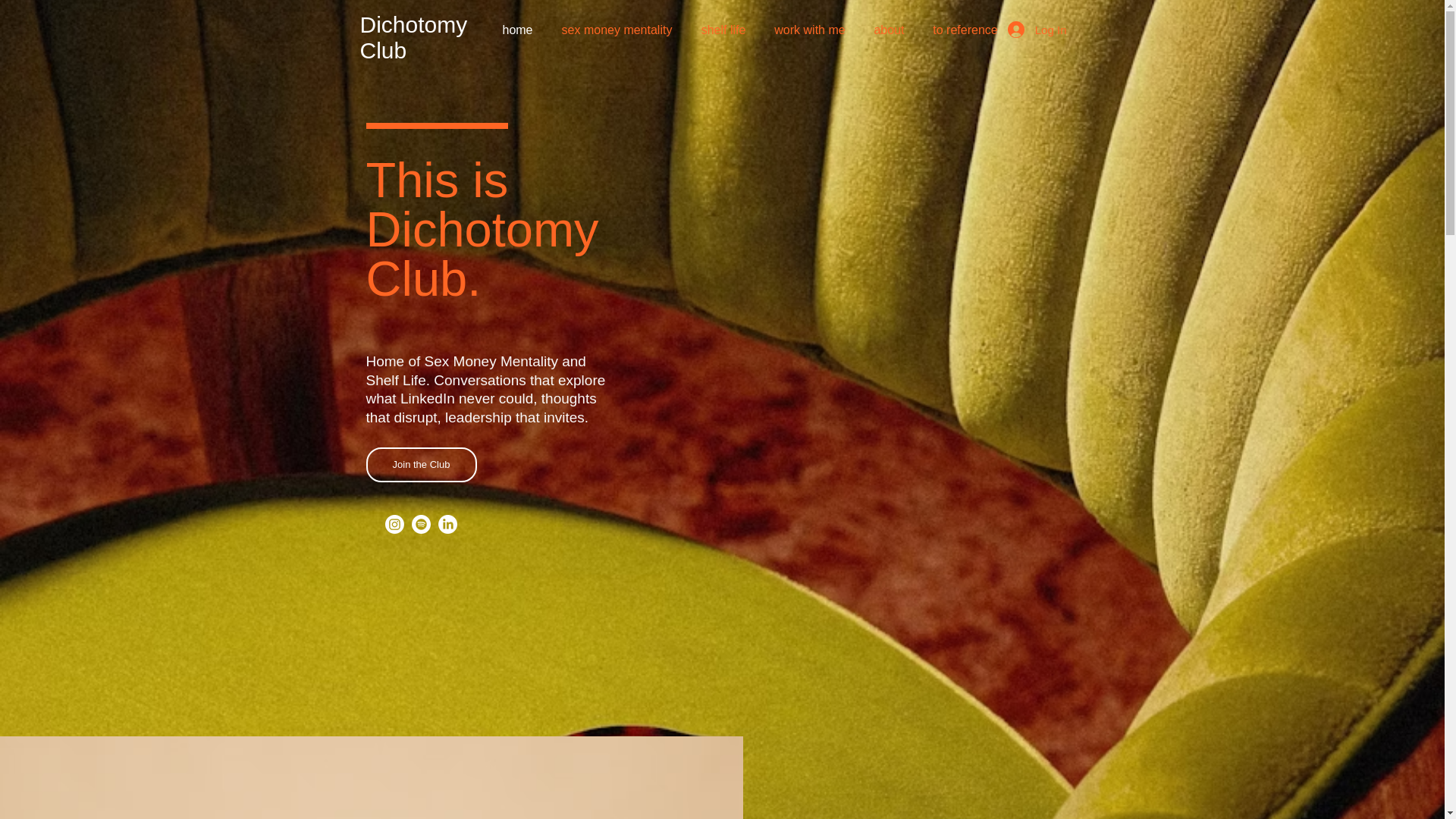 website screenshot of https://dichotomyclub.com/