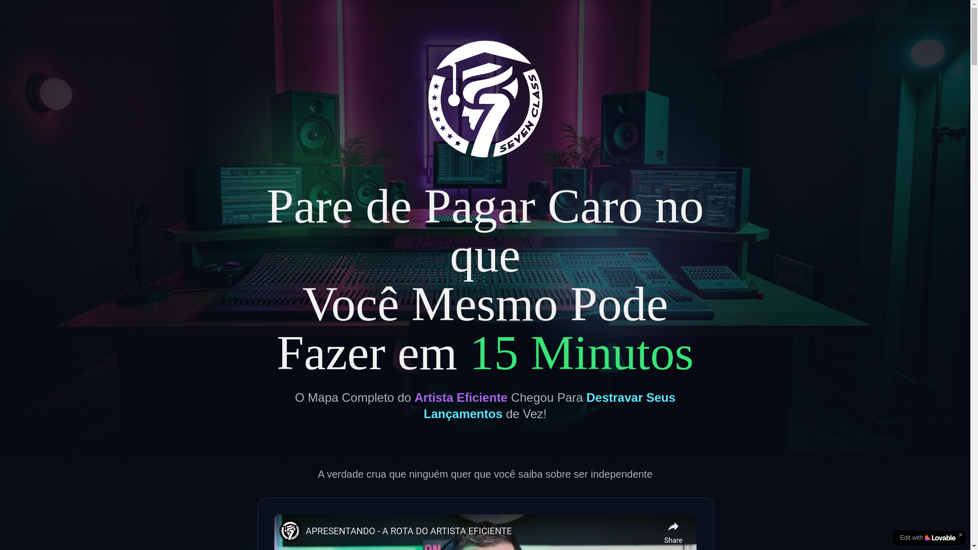 website screenshot of https://sevenclass7.com.br/
