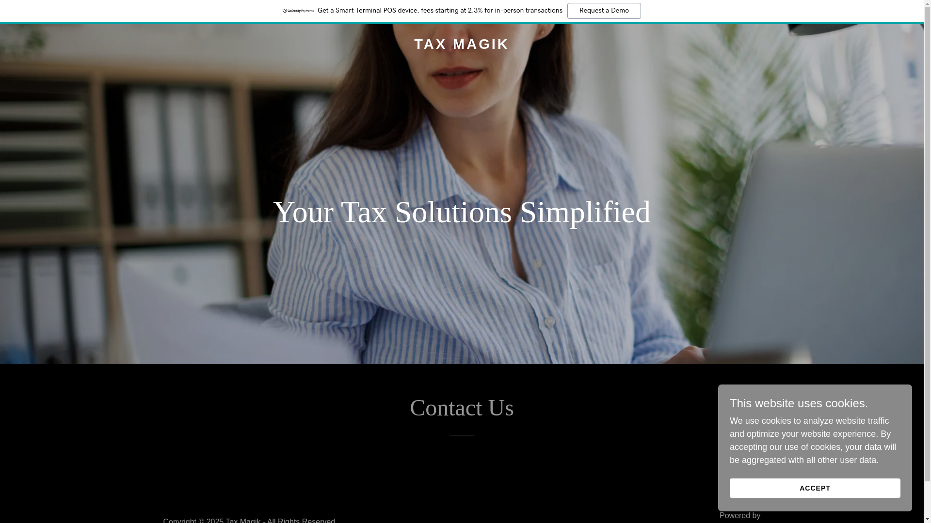 website screenshot of https://taxmagik.com/