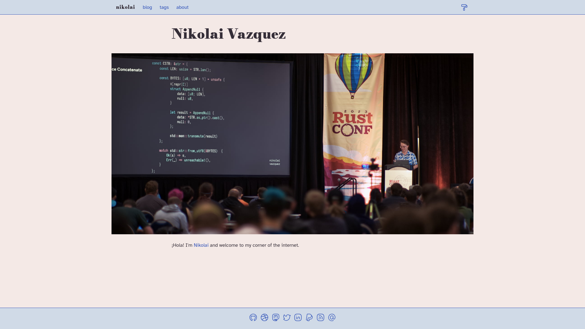 website screenshot of https://nikolaivazquez.com