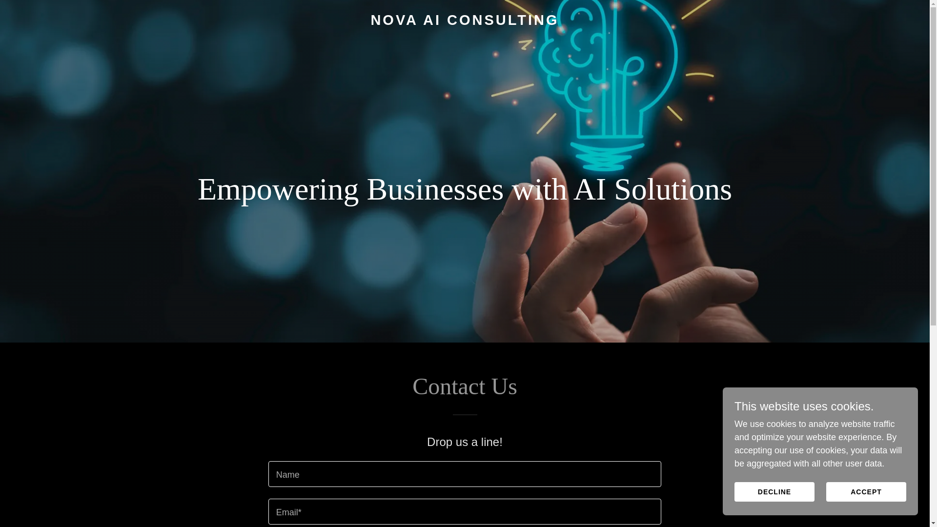 website screenshot of https://novaaiconsulting.co.uk/