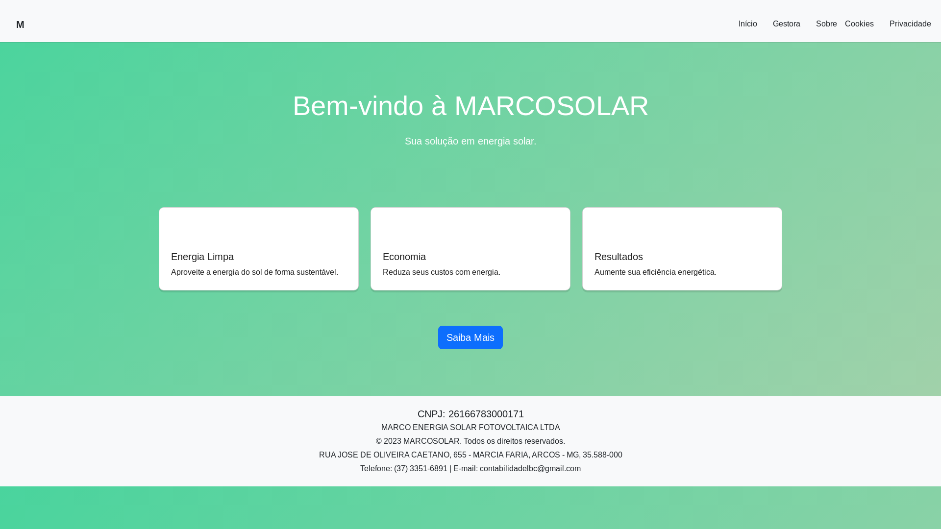 website screenshot of https://centralmarcosolaronline.pages.dev/