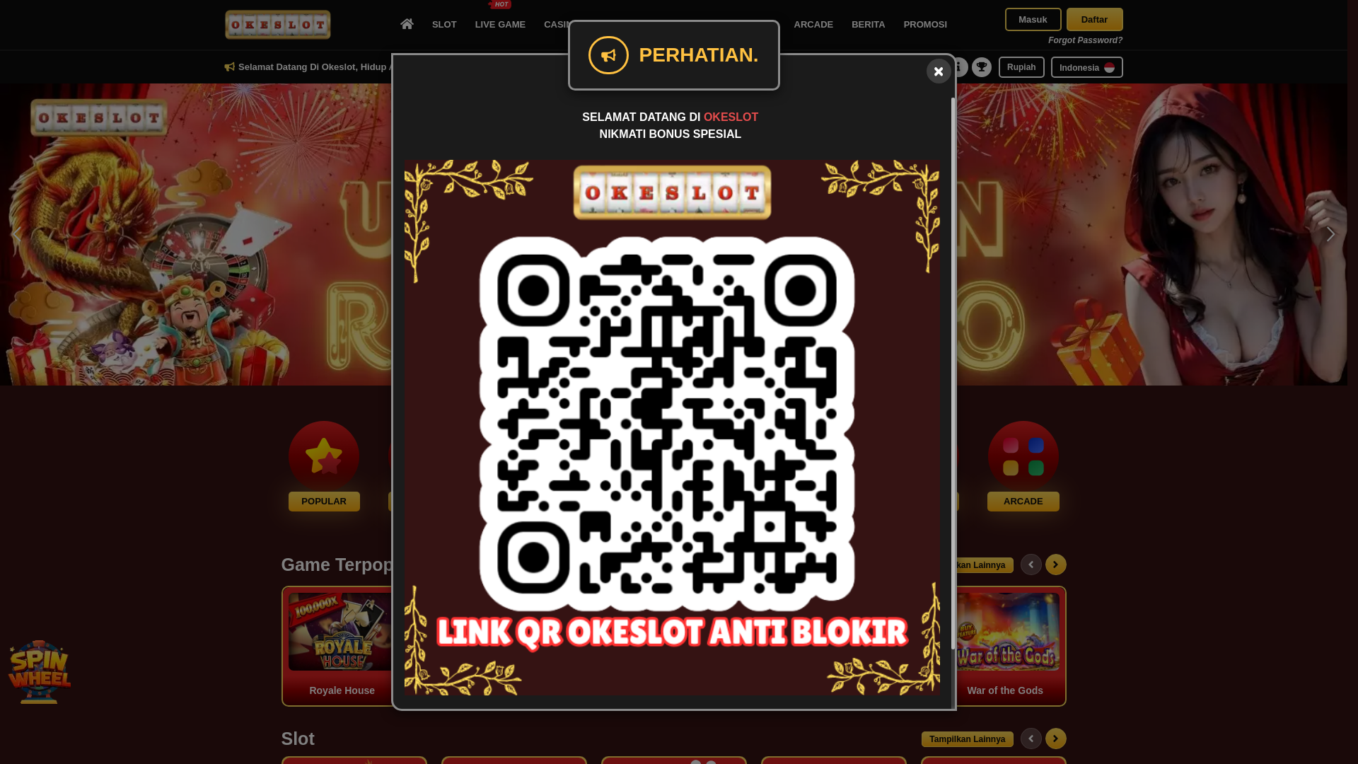 website screenshot of https://okeslot-okeduapuluhsatu.top/