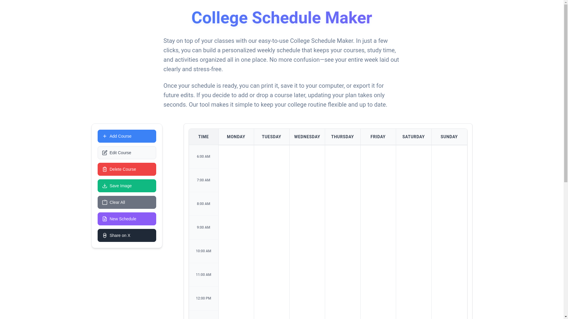 website screenshot of https://freecollegeschedule.pages.dev/