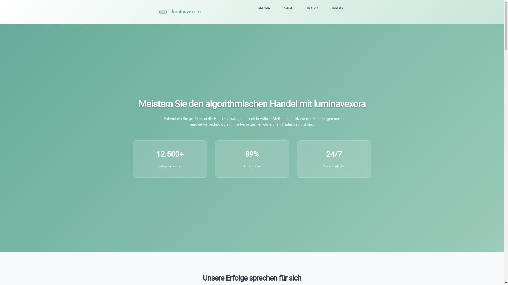 website screenshot of https://luminavexora.com/