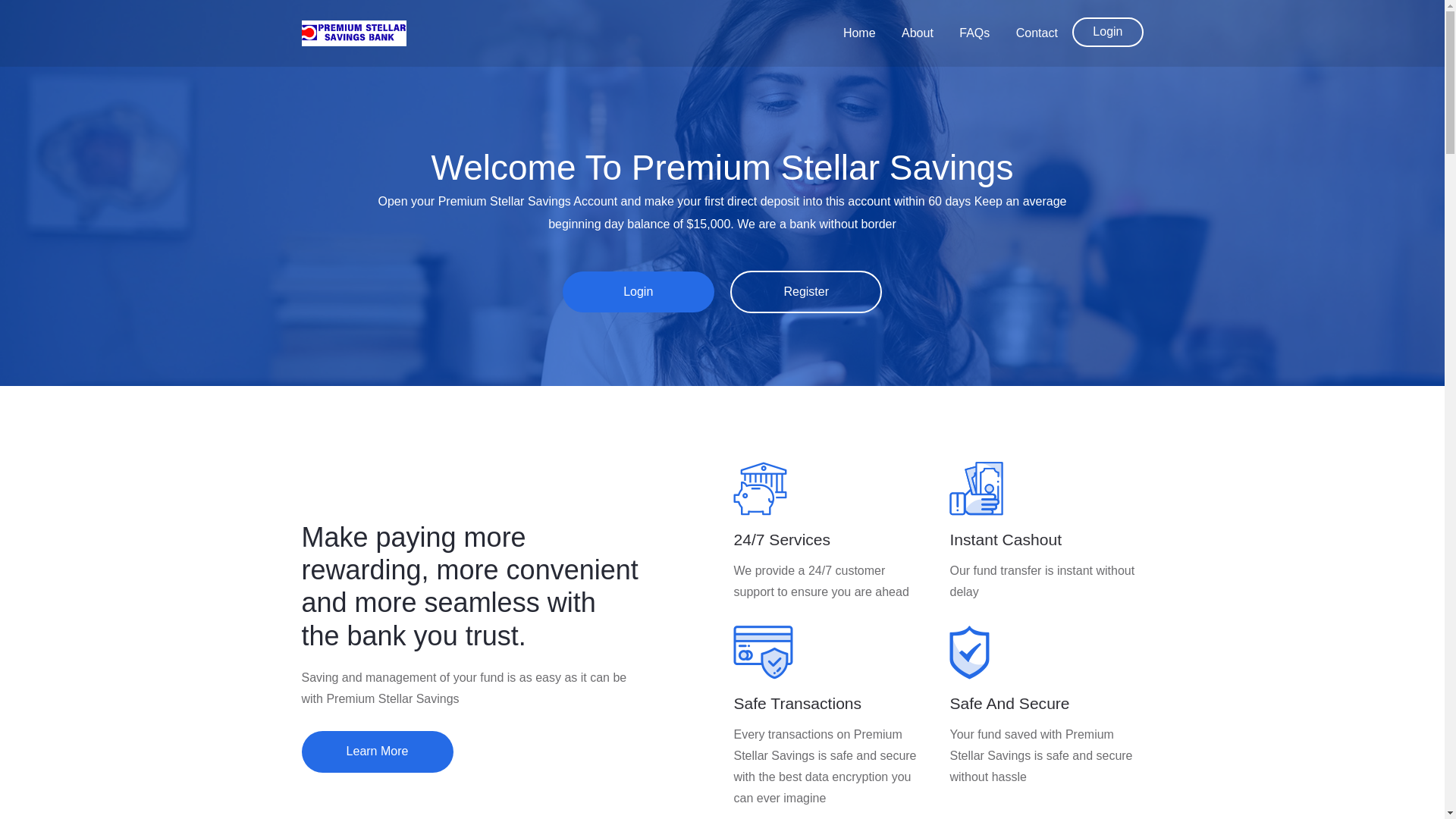 website screenshot of https://premiumstellarsavings.com/
