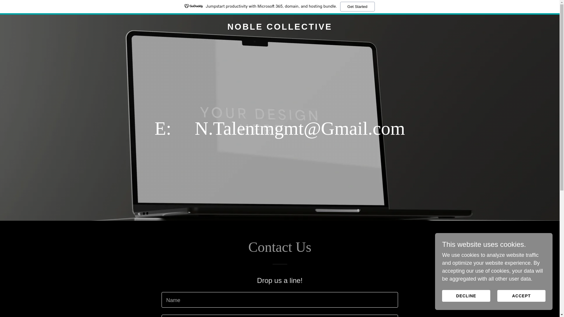 website screenshot of https://noblecollective.co.uk/