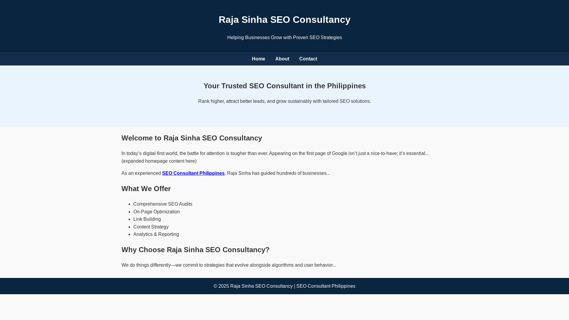 website screenshot of https://seoconsultationservicesphilippines.pages.dev/