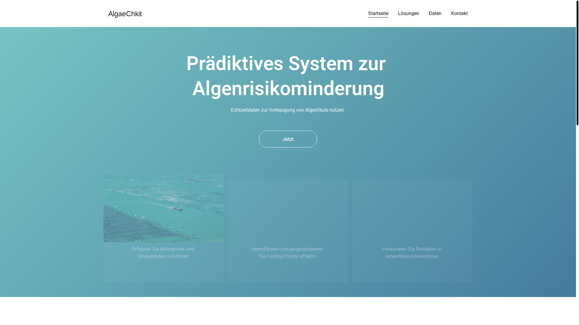 website screenshot of https://algaechkit.digital/