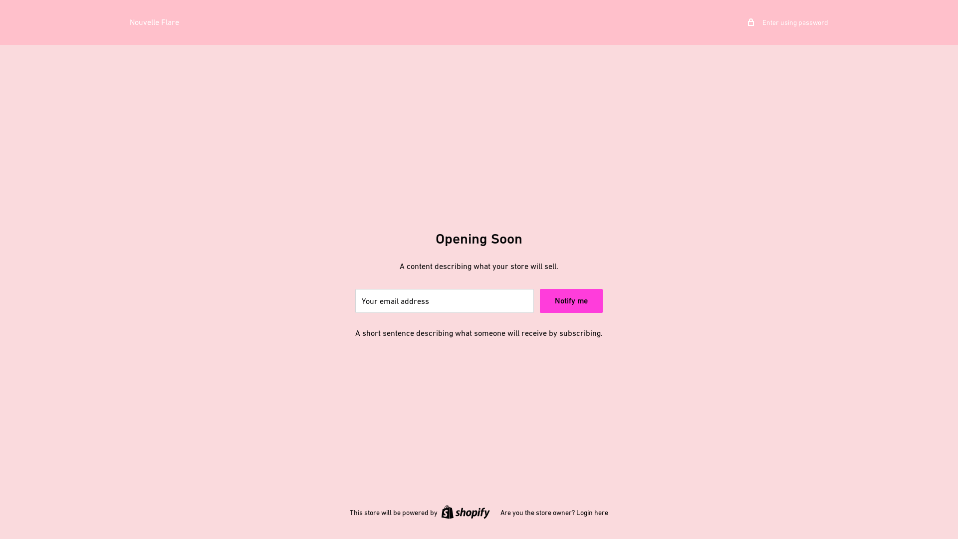 website screenshot of https://nouvelleflare.com/