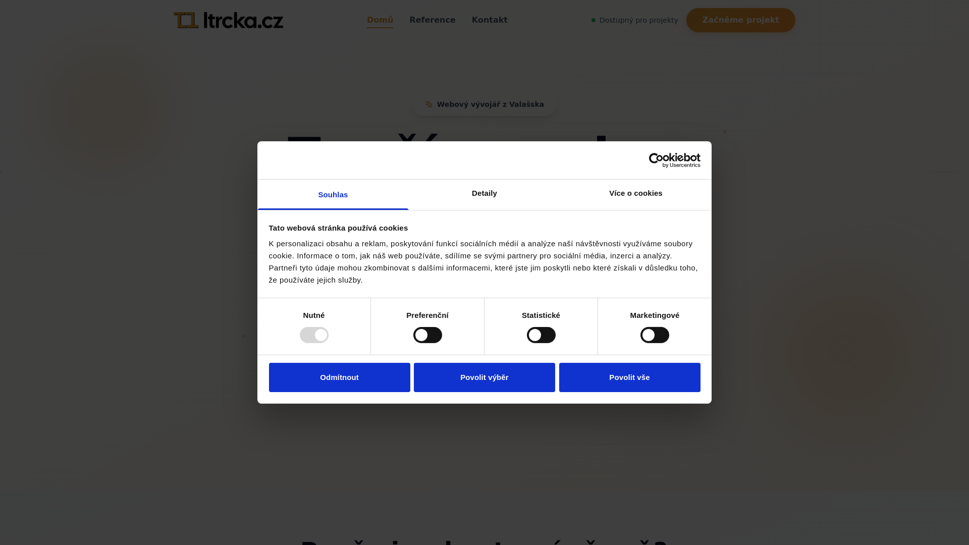 website screenshot of https://www.ltrcka.cz
